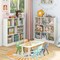 Costway 8-Cube Bookcase 41" Wooden Toy Storage Organizer for Kids Bookshelf Natural/White